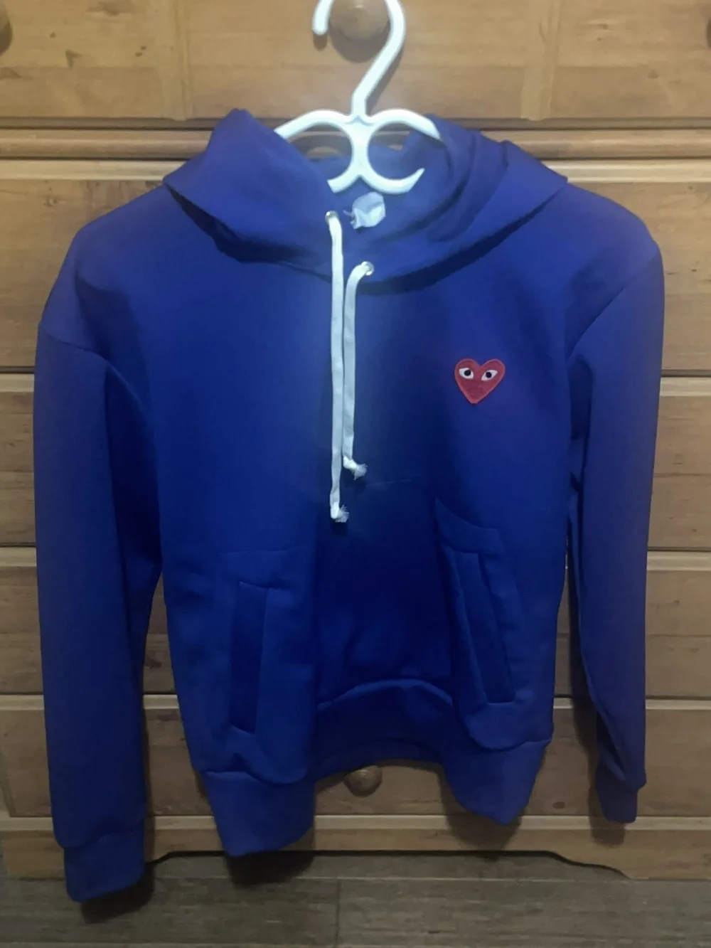 Comme des Garçons Play Blue Hoodie Size S - Picture 3 of 6